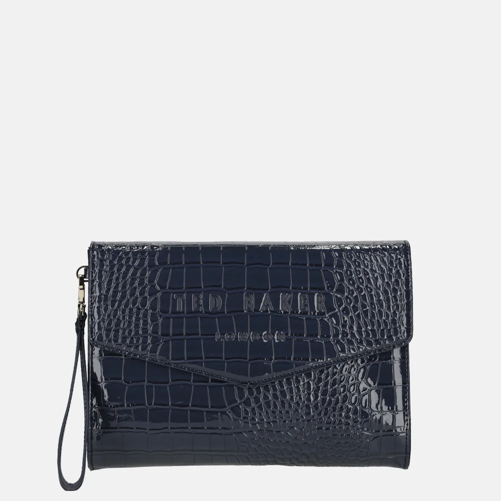 Ted Baker Crocey clutch dark blue